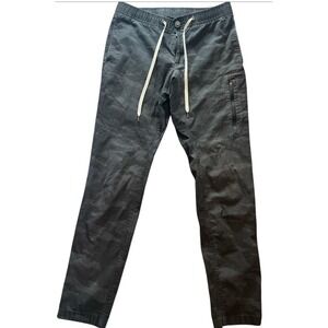 Vuori Ripstop Climber Pants Gray Camo Outdoors Drawstring Men's Medium